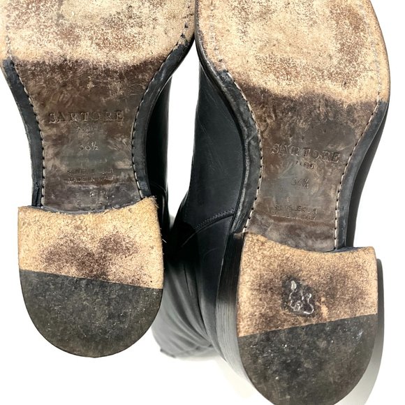 SARTORE Paris Made in Italy Leather Riding Boots - Picture 14 of 17